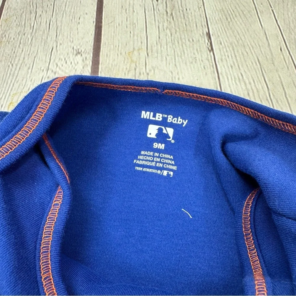 NWT MLB New York Mets Blue Baby Bodysuit short sleeve one piece fandom sporty